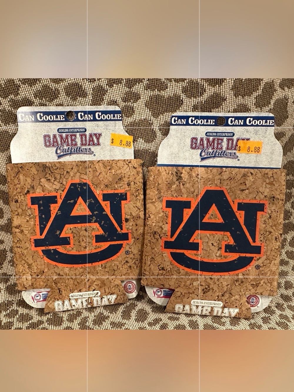 NWT Lot of 2 Auburn Tigers Insulating Can Coolie Koozie~Game Day Outfitters~$17